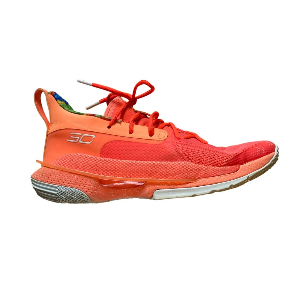 Under Armour Curry 7 Sour Patch Kids Peach Plasma Sneaker 3021258 (Size 11.5)